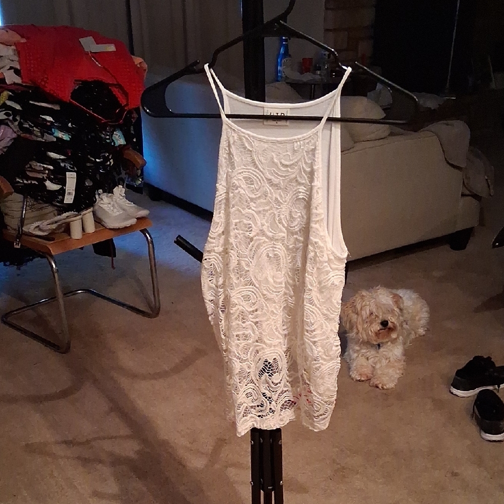 h.i.p. Ivory Lace Camisole Top